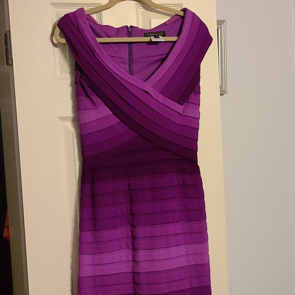 Tadashi shoji purple dress size S